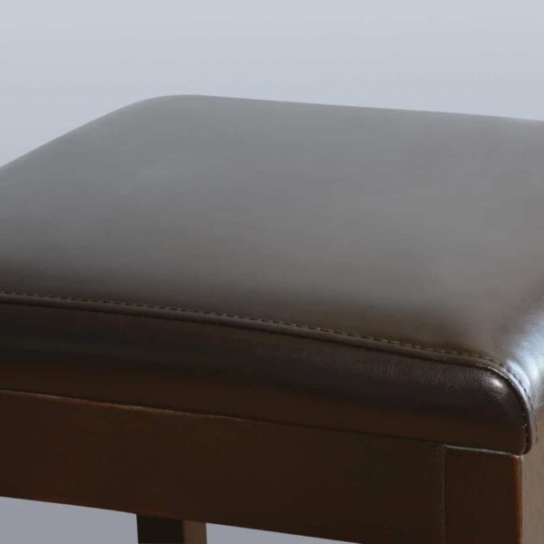 Bolero Faux Leather High Bar Stools Dark Brown (Pack of 2) - Image 3