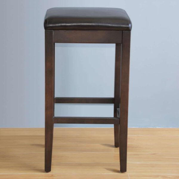 Bolero Faux Leather High Bar Stools Dark Brown (Pack of 2) - Image 5
