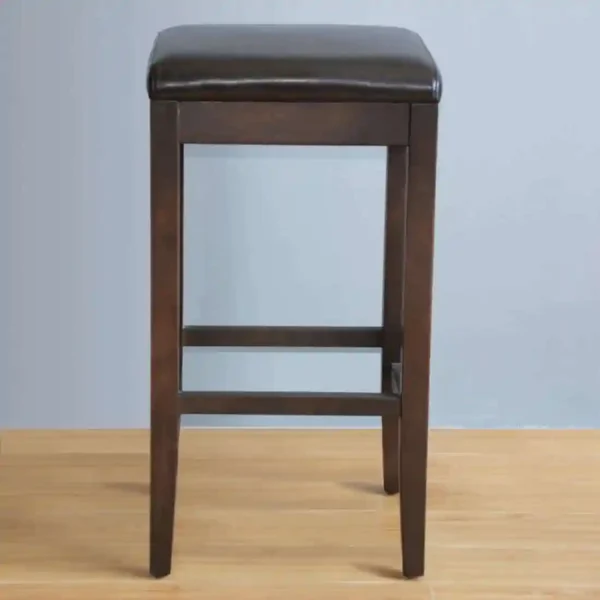 Bolero Faux Leather High Bar Stools Dark Brown (Pack of 2) - Image 5