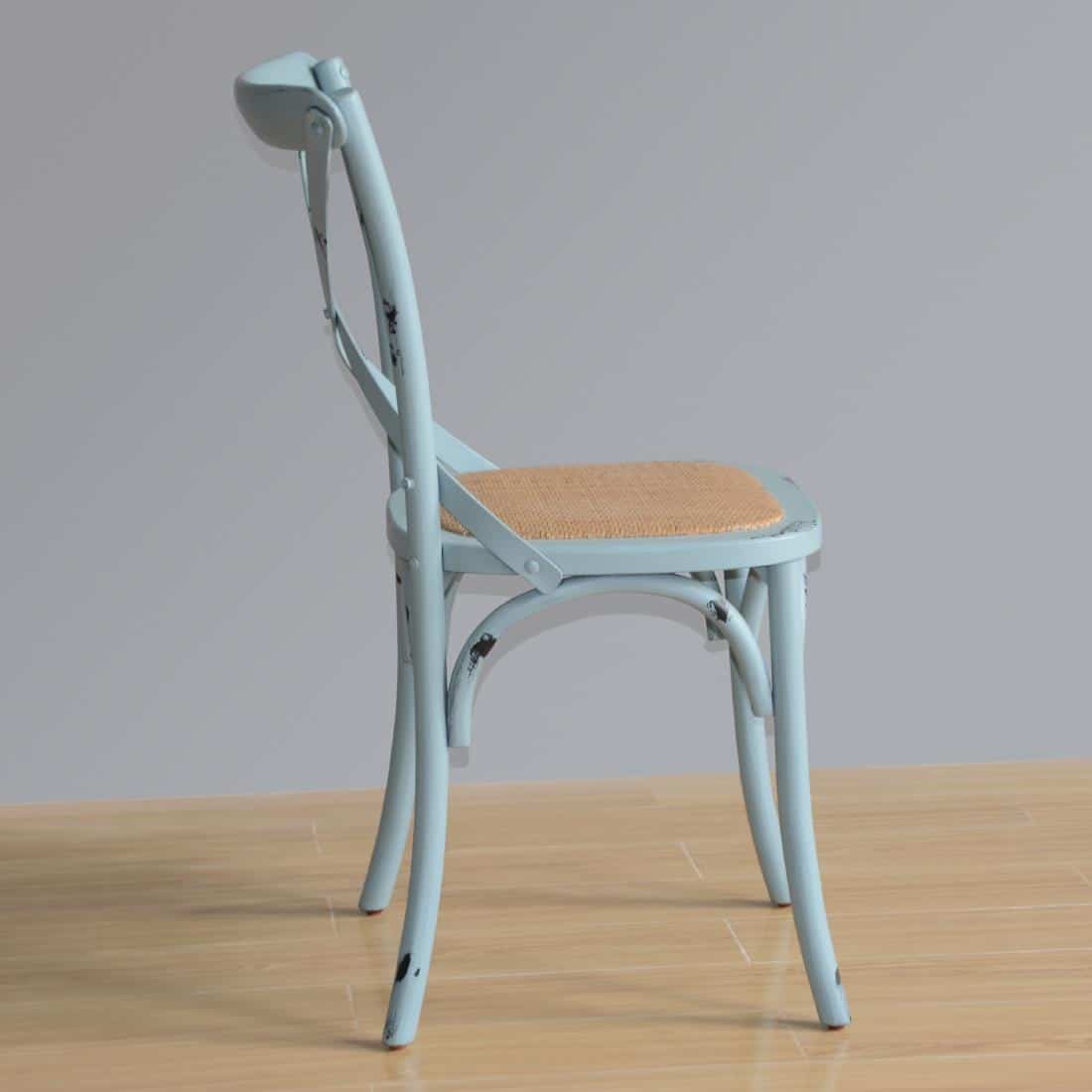 Bolero Blue Bentwood Chairs with Metal Cross Backrest (Pack of 2) - Image 14