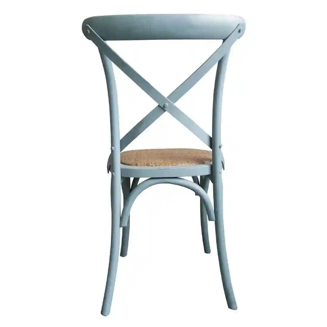 Bolero Blue Bentwood Chairs with Metal Cross Backrest (Pack of 2) - Image 3