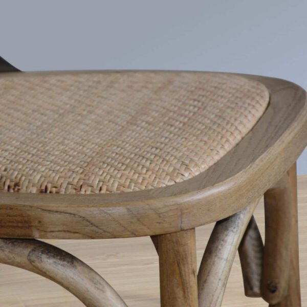 Bolero Natural Bentwood Chairs with Metal Cross Backrest (Pack of 2) - Image 7
