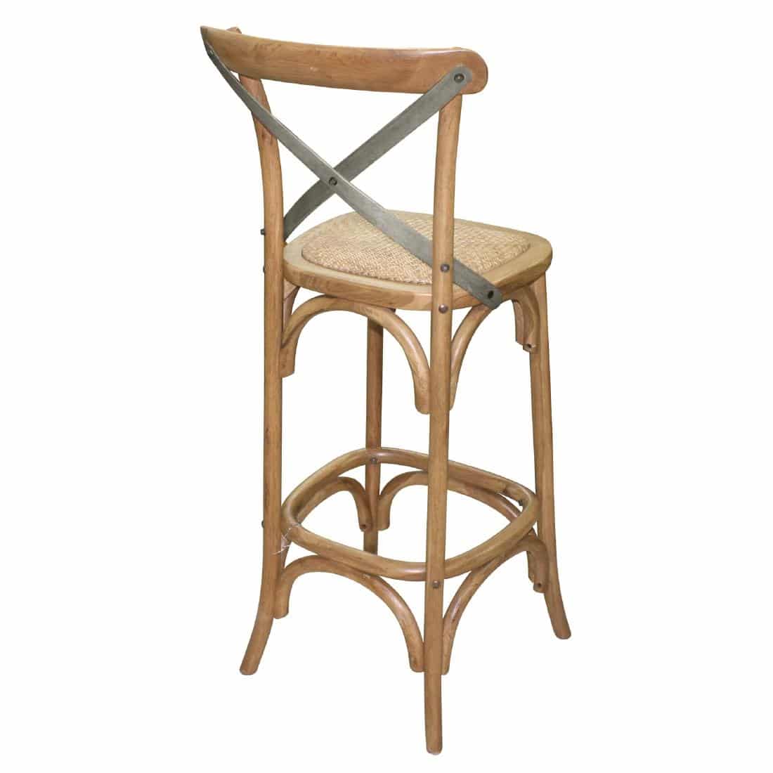 Bolero Wooden Barstool with Backrest - Image 3