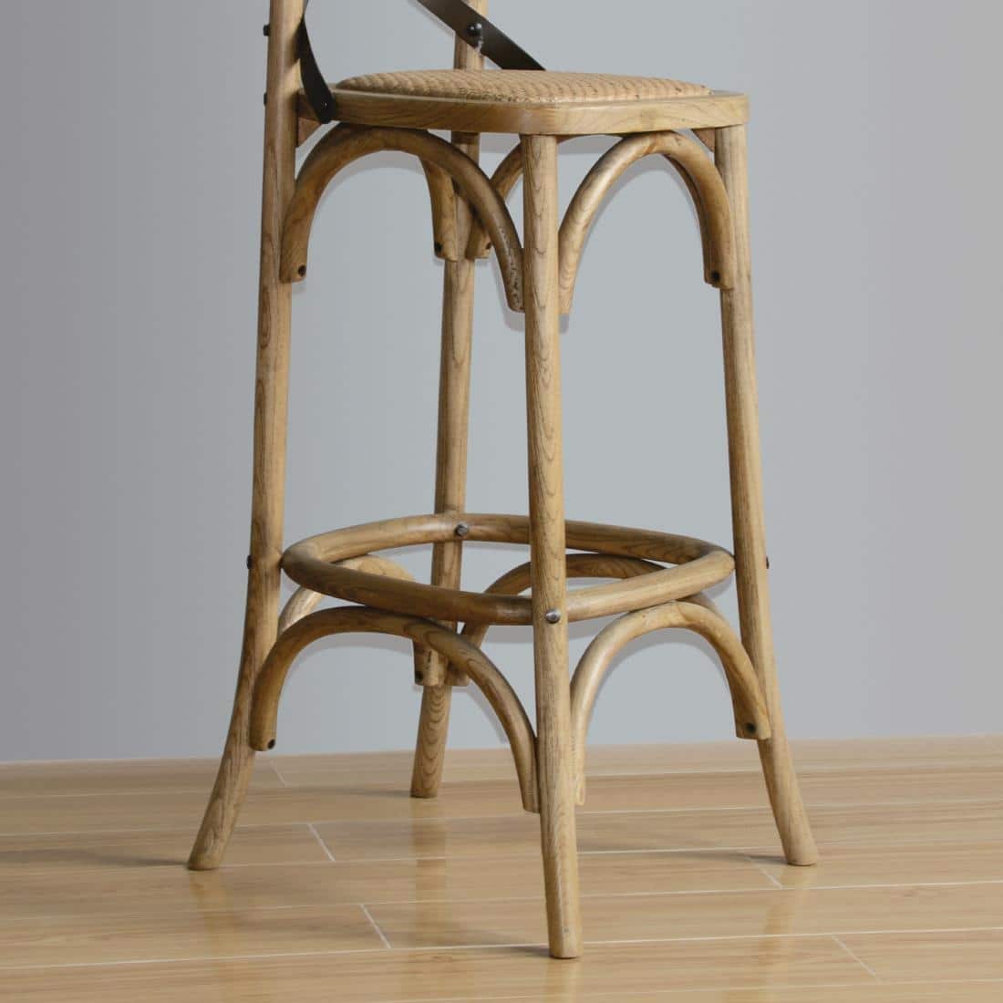 Bolero Wooden Barstool with Backrest - Image 6