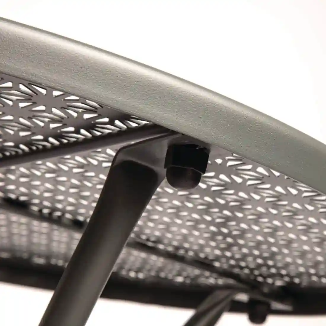 Bolero Round Steel Patterned Bistro Table Grey 600mm - Image 4