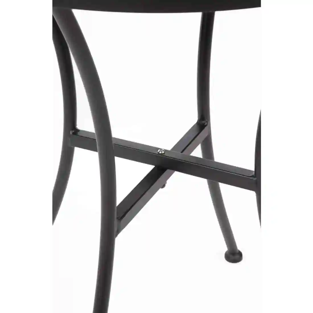 Bolero Black Steel Patterned Round Bistro Table Black 600mm - Image 3