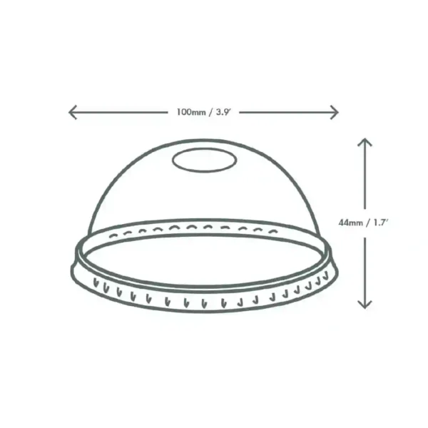 Vegware Compostable Cold Cup Domed Lids 340ml / 12oz and 455ml / 16oz (Pack of 1000) - Image 4