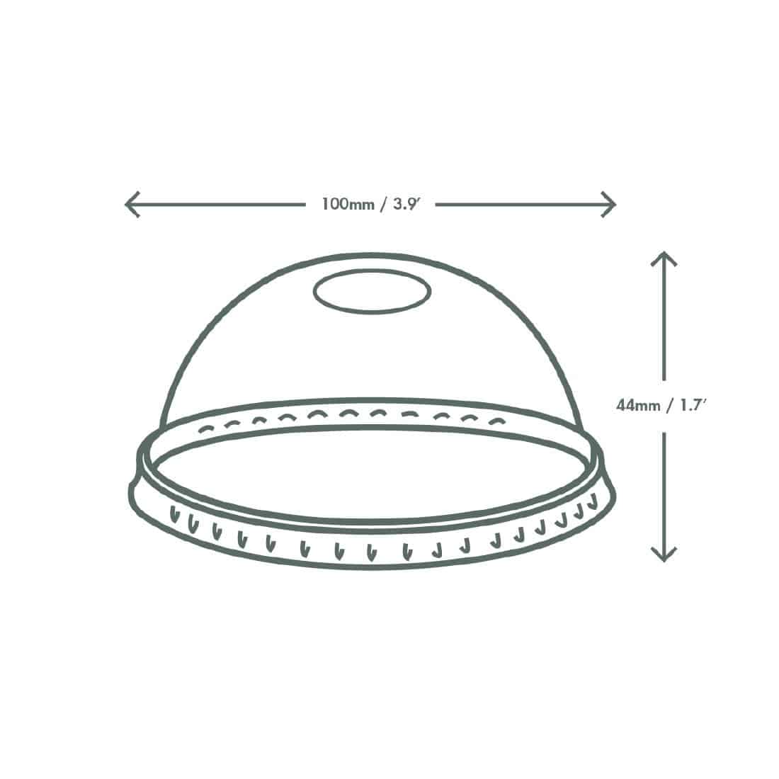 Vegware Compostable Cold Cup Domed Lids 340ml / 12oz and 455ml / 16oz (Pack of 1000) - Image 5