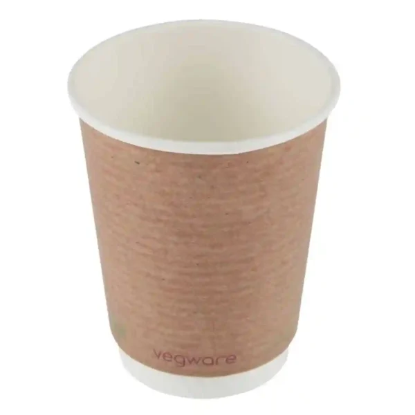 Vegware Compostable Coffee Cups Double Wall 340ml / 12oz (Pack of 500) - Image 1