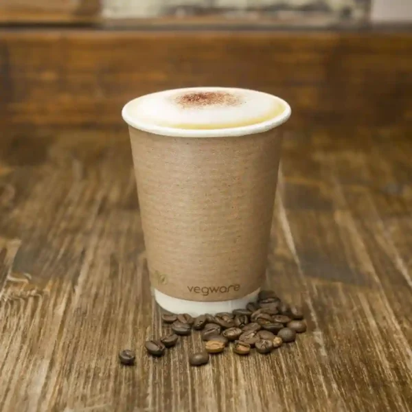 Vegware Compostable Coffee Cups Double Wall 340ml / 12oz (Pack of 500) - Image 5