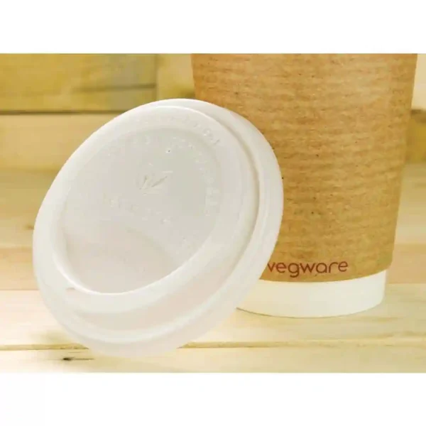 Vegware Compostable Coffee Cup Lids 340ml / 12oz and 455ml / 16oz (Pack of 1000) - Image 6