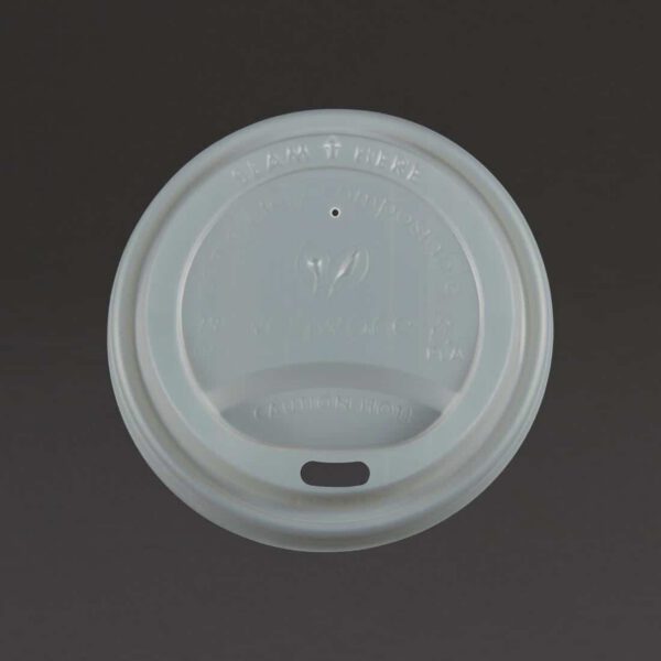 Vegware Compostable Coffee Cup Lids 225ml / 8oz (Pack of 1000)