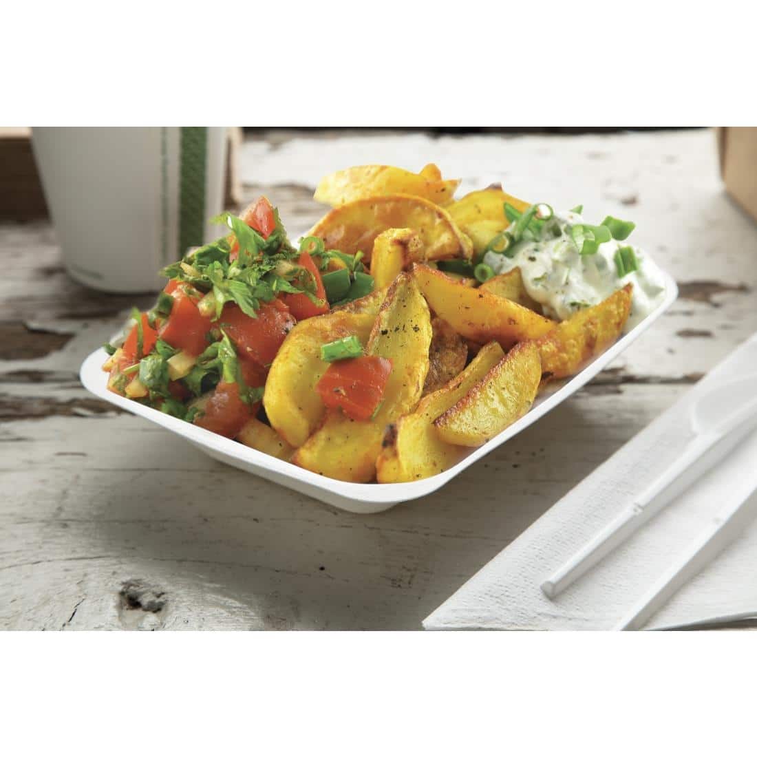 Vegware Compostable Bagasse Chip Trays 175mm (Pack of 500) - Image 6