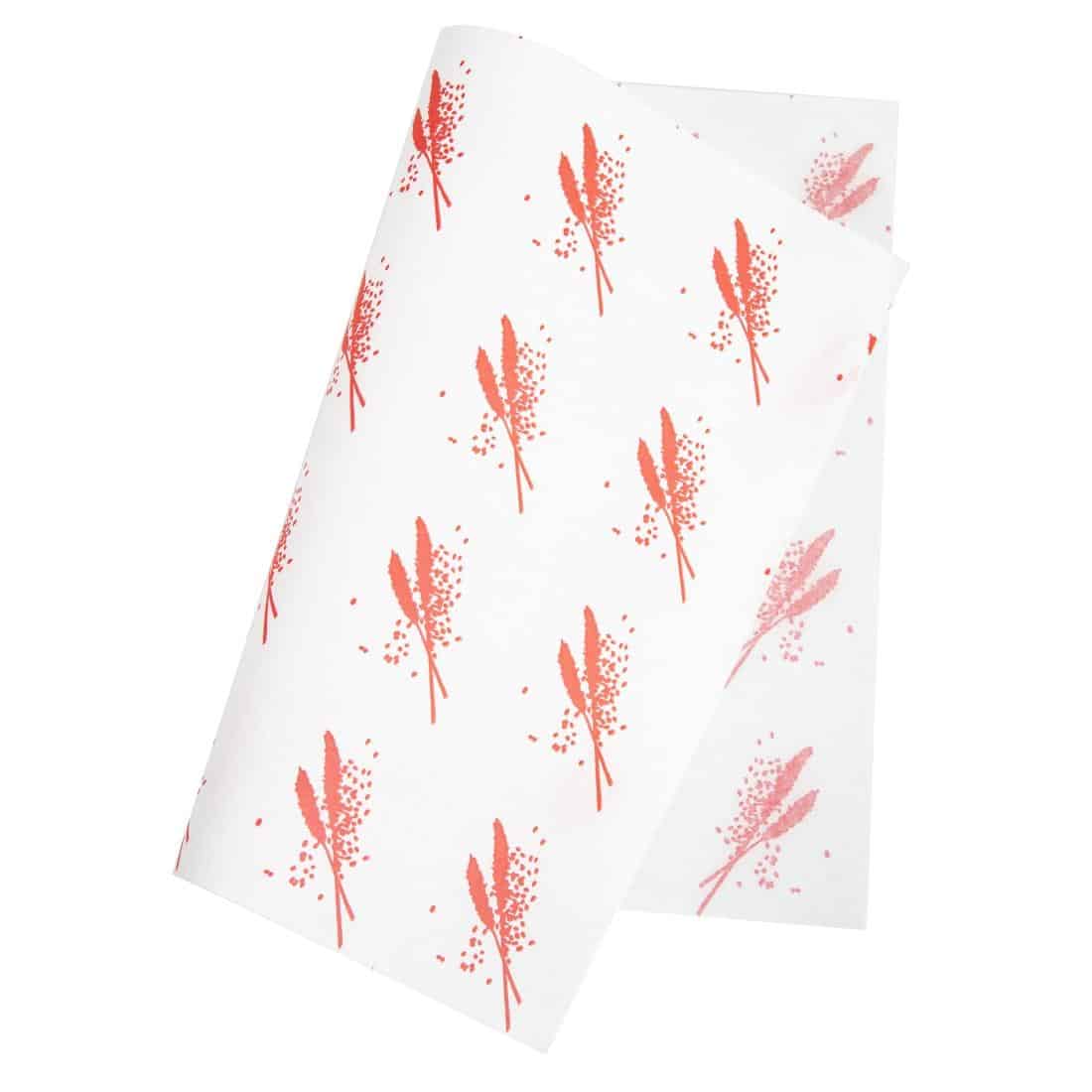 Burger Wrapping Paper Sheets Red 245 x 300mm (Pack of 1000) - Image 4