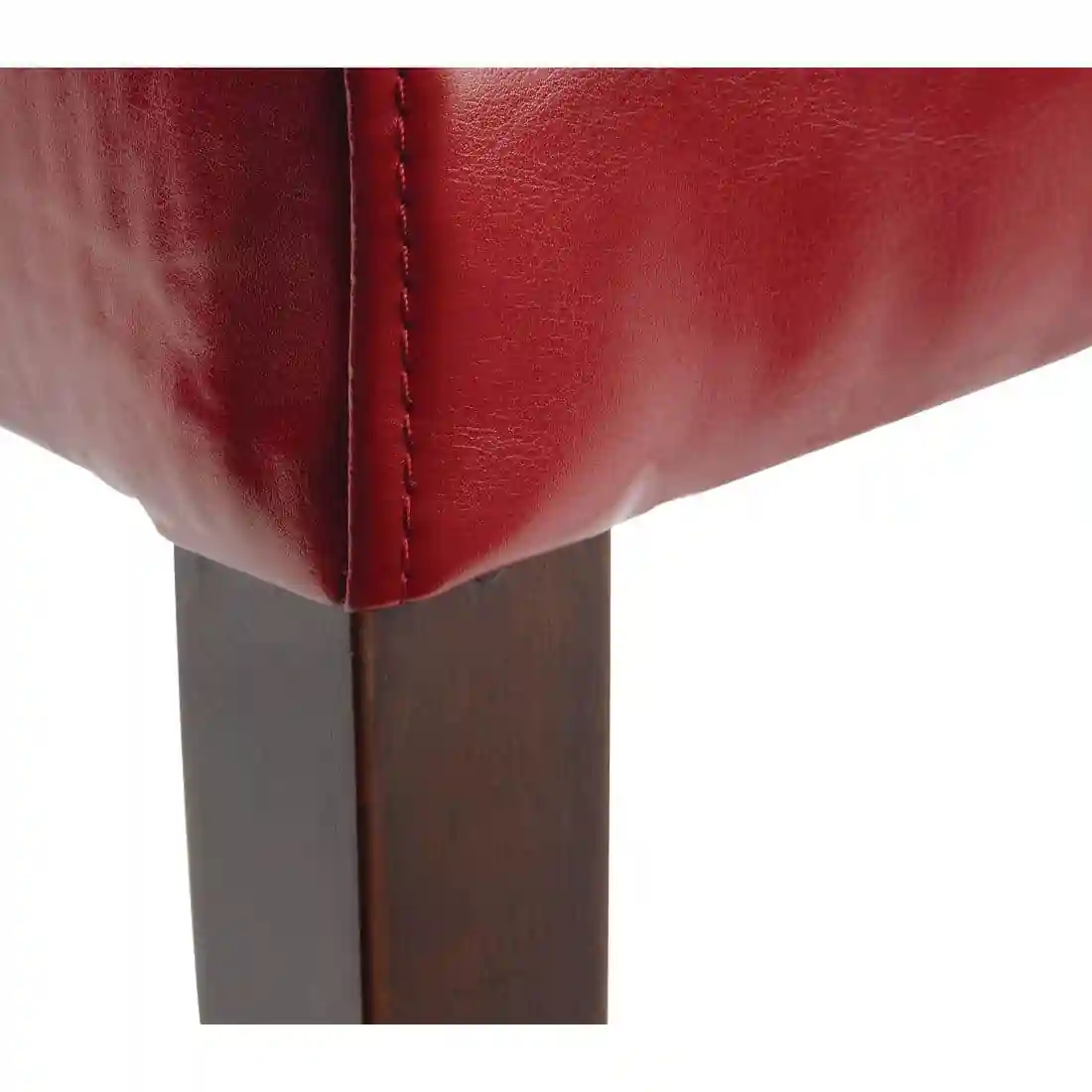 Bolero Faux Leather Dining Chairs Red (Pack of 2) - Image 4