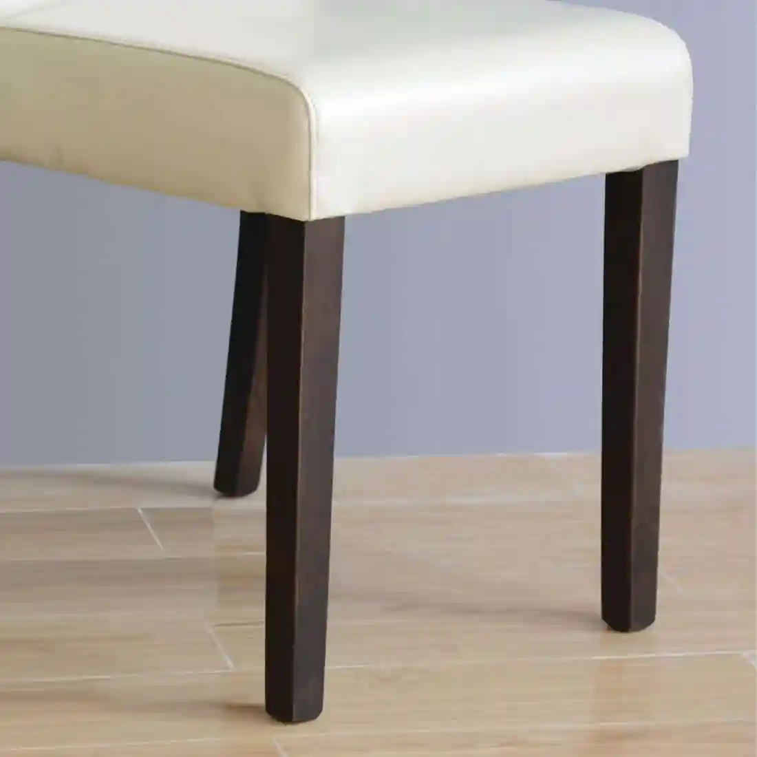 Bolero Faux Leather Dining Chairs Cream (Pack of 2) - Image 3