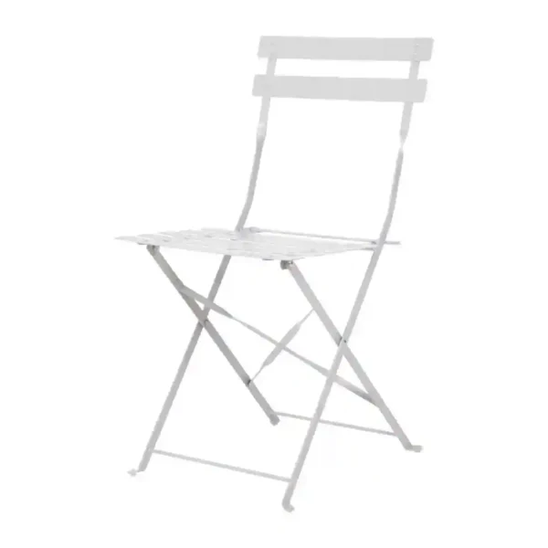 Bolero Perth Grey Pavement Style Steel Folding Chairs (Pack of 2) - Image 2