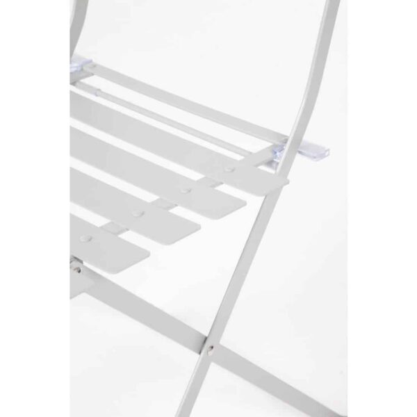 Bolero Perth Grey Pavement Style Steel Folding Chairs (Pack of 2) - Image 3
