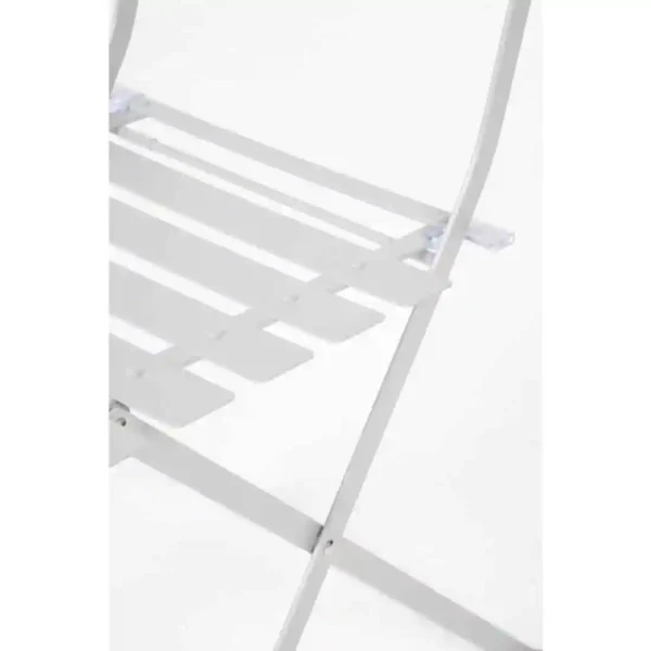 Bolero Perth Grey Pavement Style Steel Folding Chairs (Pack of 2) - Image 3