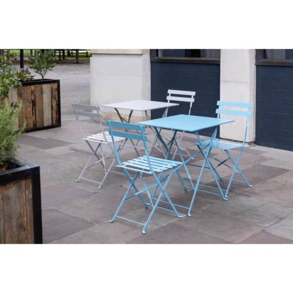 Bolero Perth Grey Pavement Style Steel Folding Chairs (Pack of 2) - Image 9