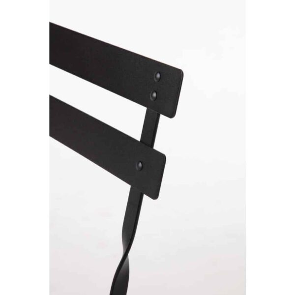Bolero Perth Black Pavement Style Steel Folding Chairs (Pack of 2) - Image 5