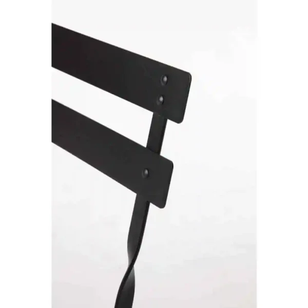 Bolero Perth Black Pavement Style Steel Folding Chairs (Pack of 2) - Image 5