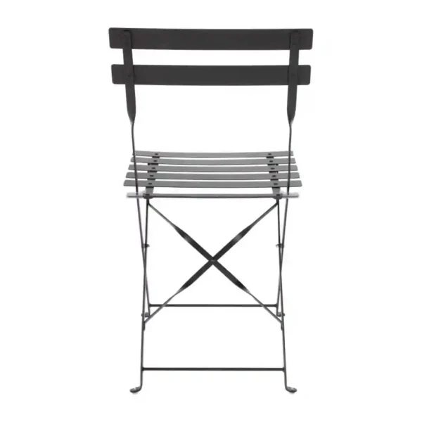Bolero Perth Black Pavement Style Steel Folding Chairs (Pack of 2) - Image 8