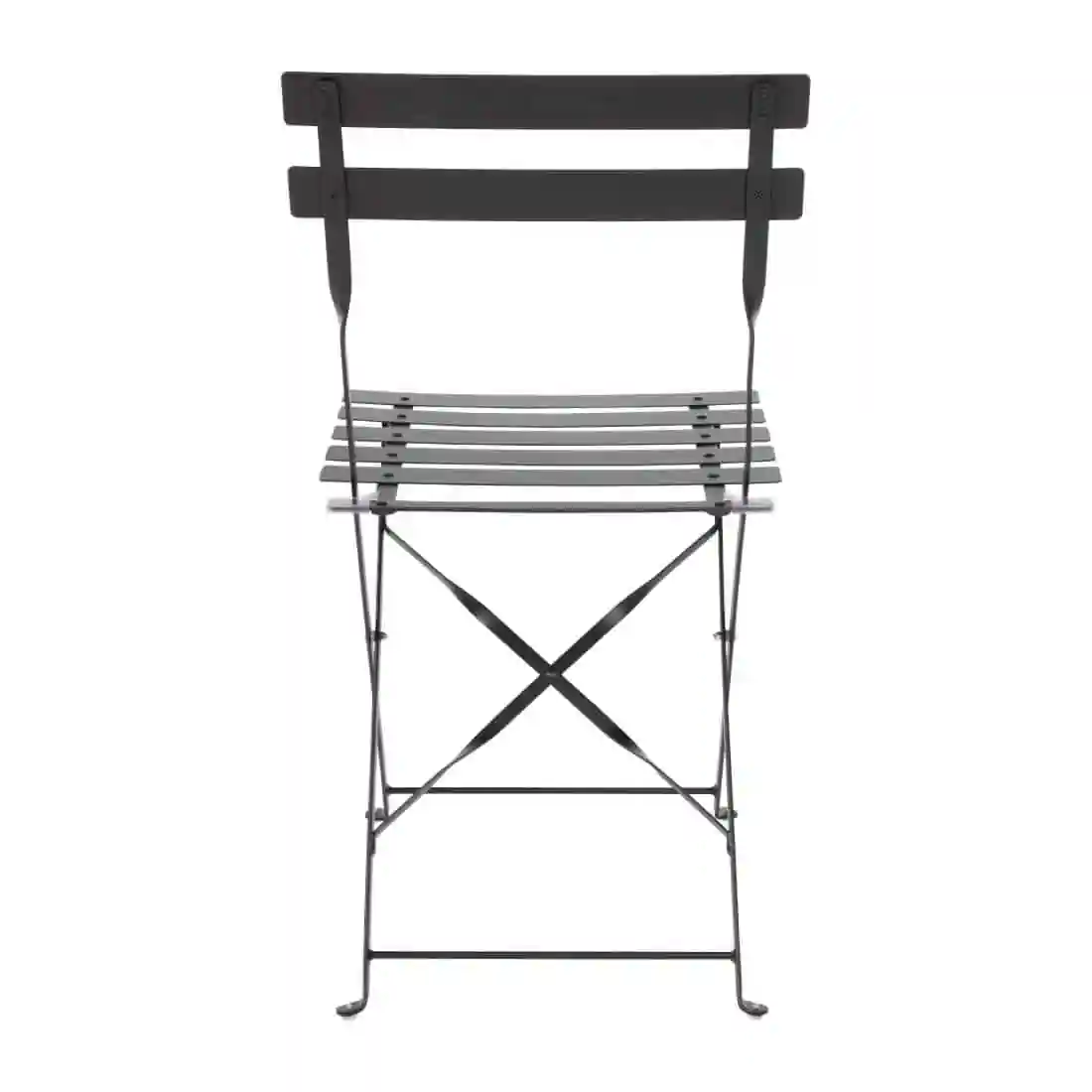 Bolero Perth Black Pavement Style Steel Folding Chairs (Pack of 2) - Image 8