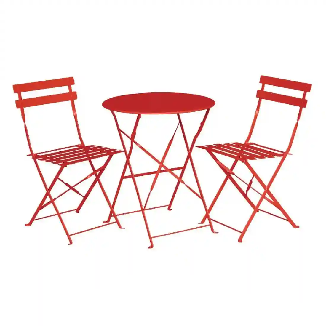 Bolero Perth Red Pavement Style Steel Folding Chairs (Pack 2) - Image 5