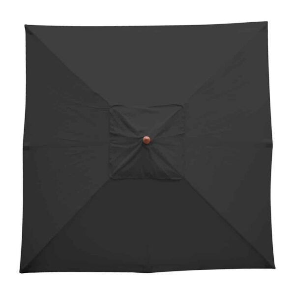 Bolero Square Double Pulley Parasol 2.5m Diameter Black - Image 5