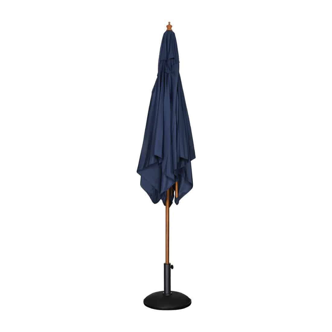 Bolero Square Double Pulley Parasol 2.5m Diameter Navy Blue - Image 3