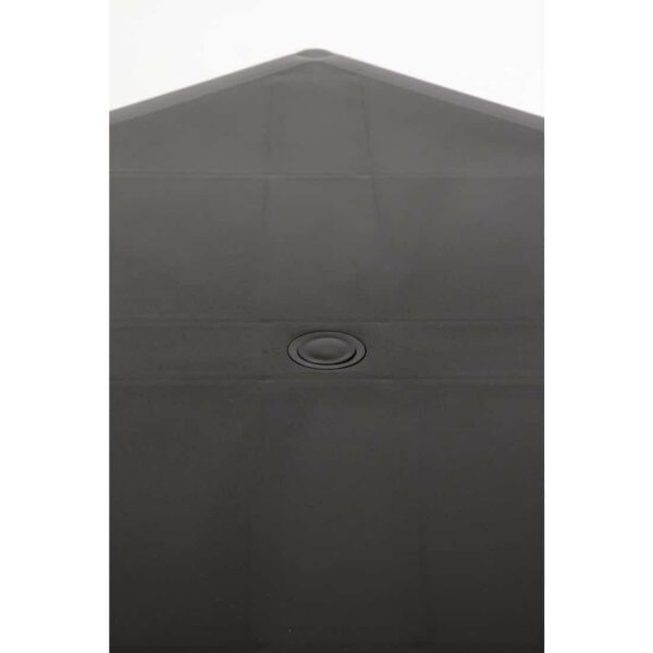 Black Square Table with Aluminium Legs 750mm - Image 7