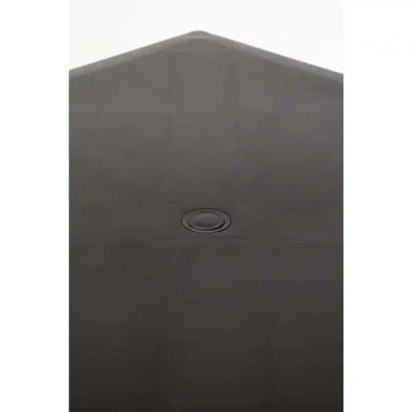 Black Square Table with Aluminium Legs 750mm - Image 7