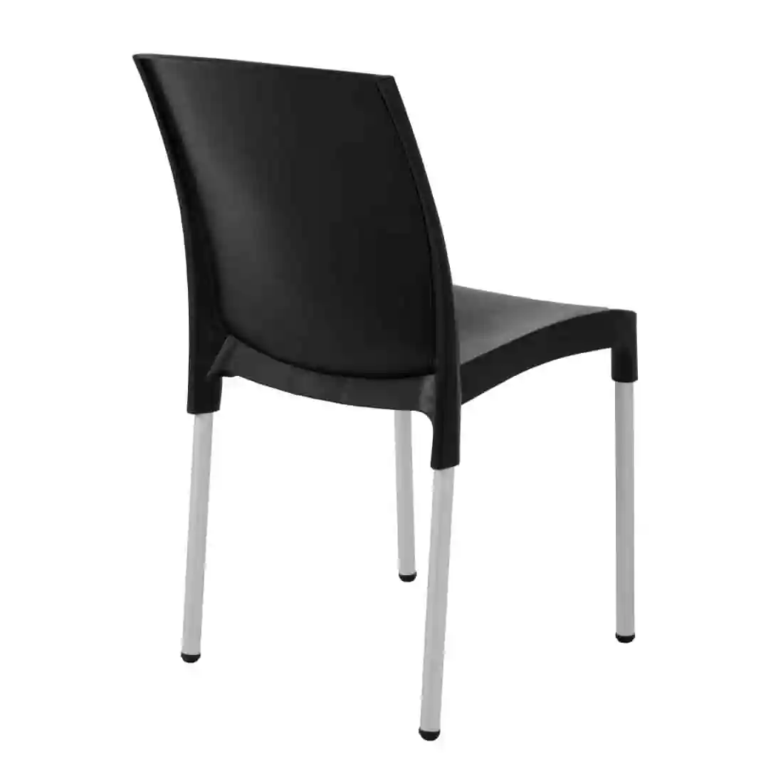 Stacking Bistro Side Chairs Black (Pack of 4) - Image 5