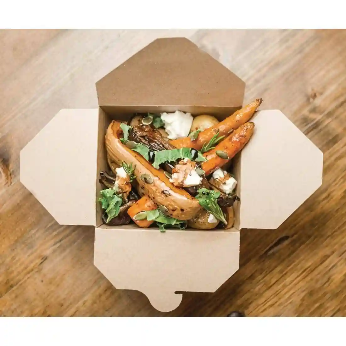 Vegware Compostable Paperboard Food Boxes No.8 1300ml / 46oz (Pack of 300) - Image 11