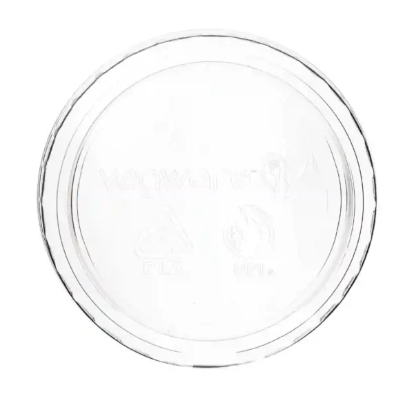 Vegware Compostable Cold Portion Pot Lids 59ml / 2oz and 118ml / 4oz - Image 1