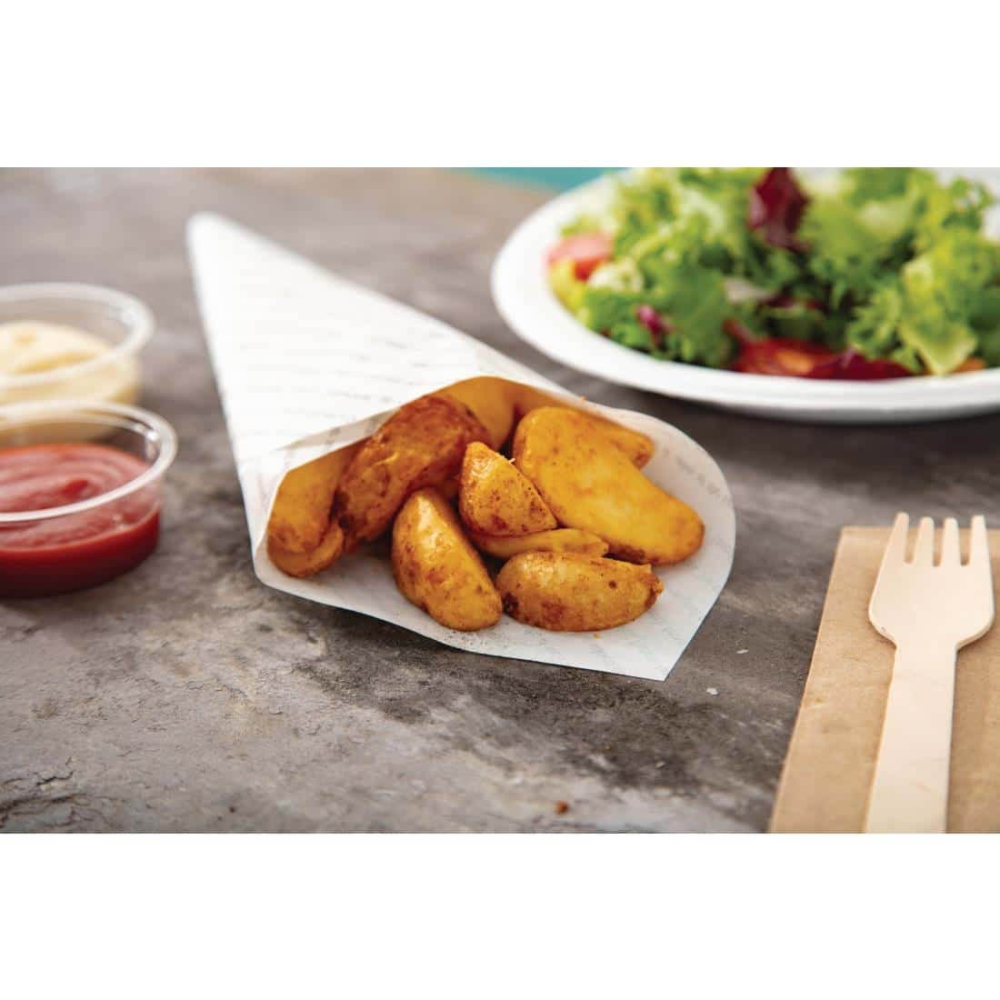 Greaseproof Paper Sheets Fresh and Tasty Print 255 x 203mm (Pack of 500) - Image 8