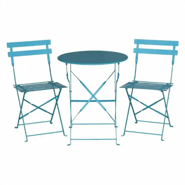 Bolero Perth Blue Pavement Style Steel Folding Chairs (Pack of 2) - Image 10