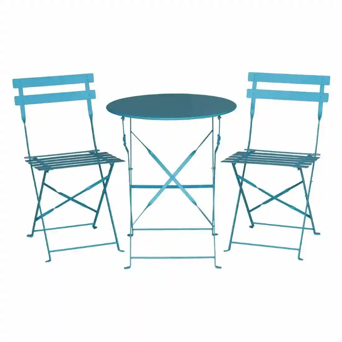 Bolero Perth Blue Pavement Style Steel Folding Chairs (Pack of 2) - Image 10