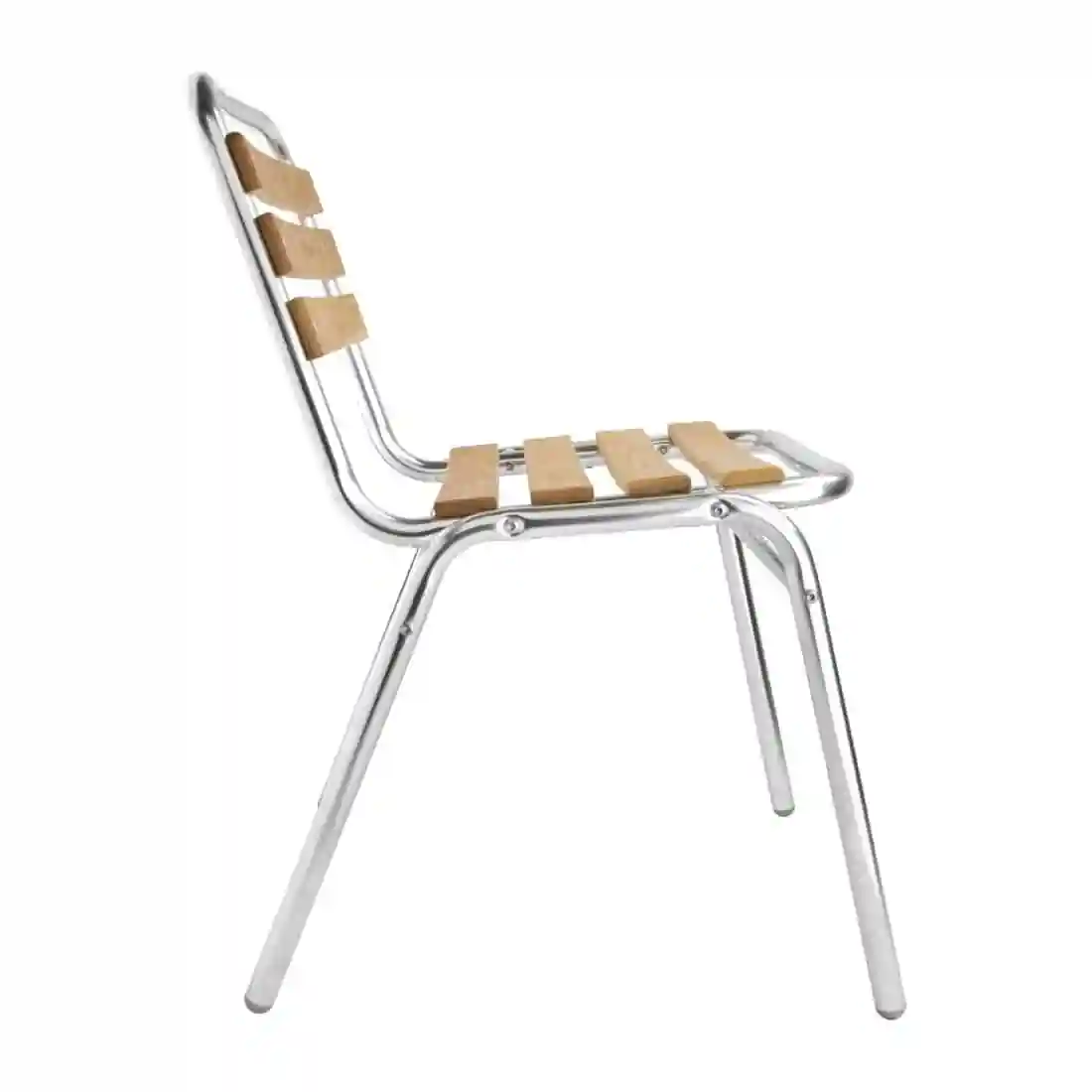 Bolero Aluminium & Ash Bistro Side Chairs (Pack of 4) - Image 2