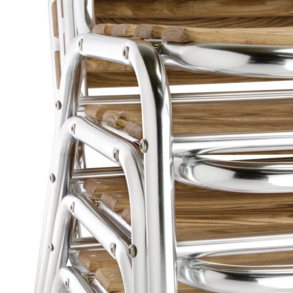 Bolero Aluminium & Ash Bistro Side Chairs (Pack of 4) - Image 6