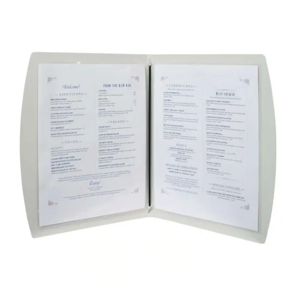 Securit Rio Menu Cover Silver A4