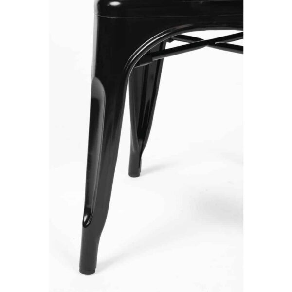 Bolero Bistro Steel Side Chairs Black (Pack of 4) - Image 4