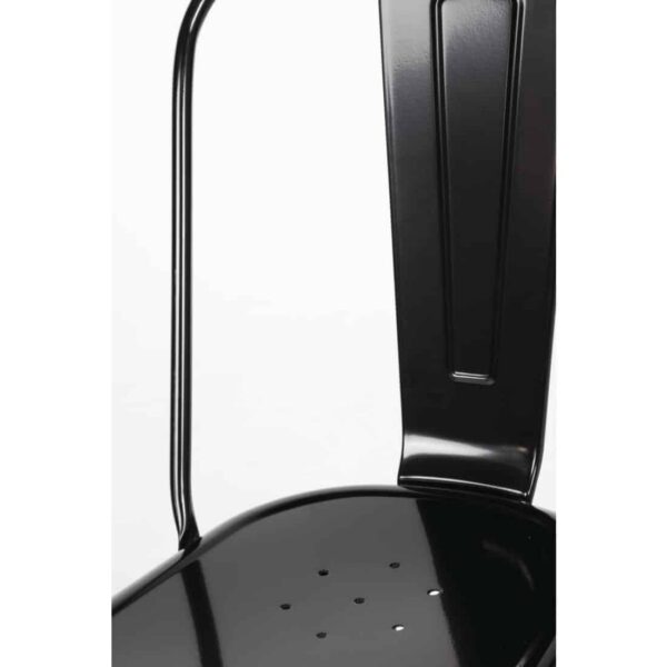 Bolero Bistro Steel Side Chairs Black (Pack of 4) - Image 5