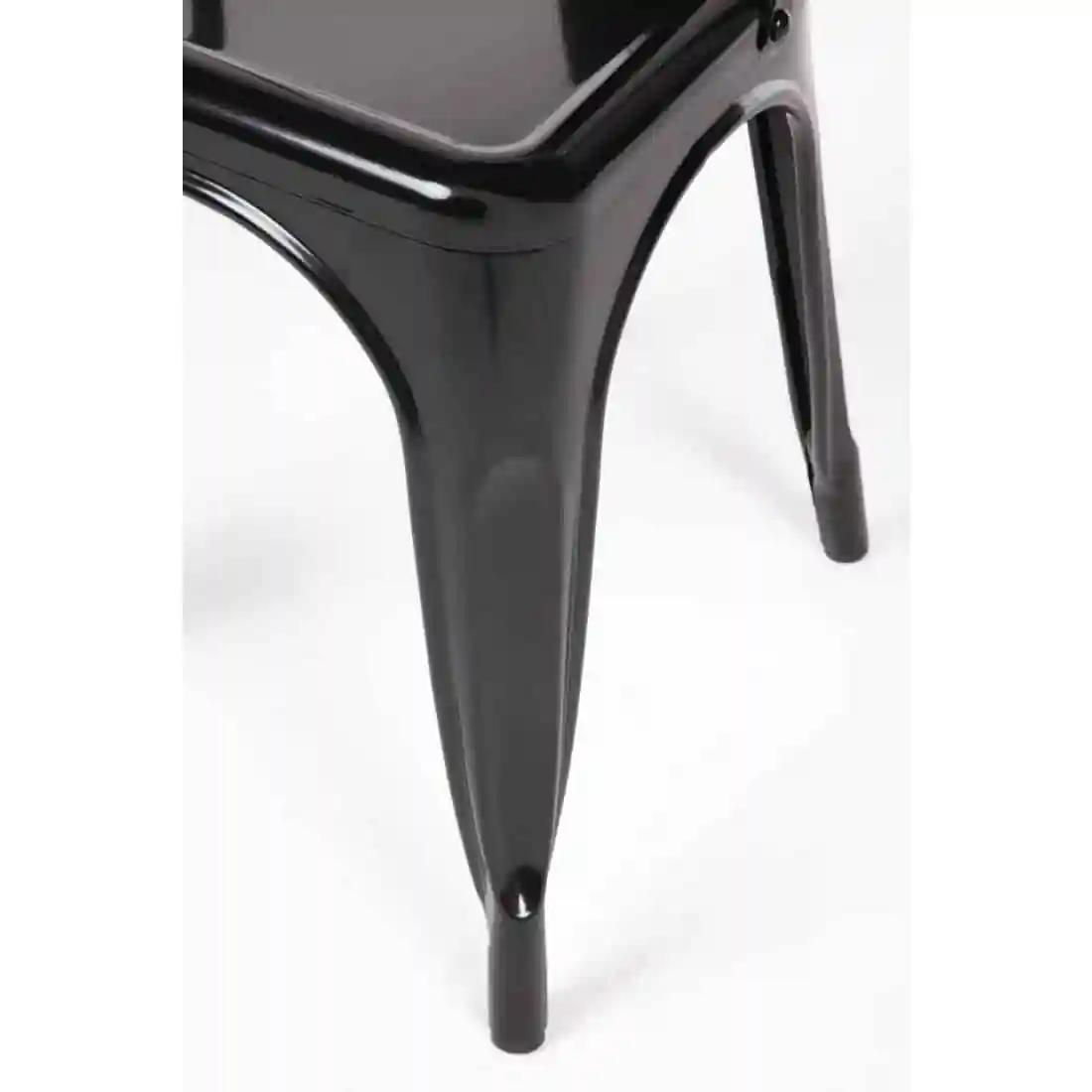 Bolero Bistro Steel Side Chairs Black (Pack of 4) - Image 6