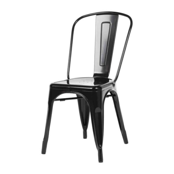 Bolero Bistro Steel Side Chairs Black (Pack of 4) - Image 11