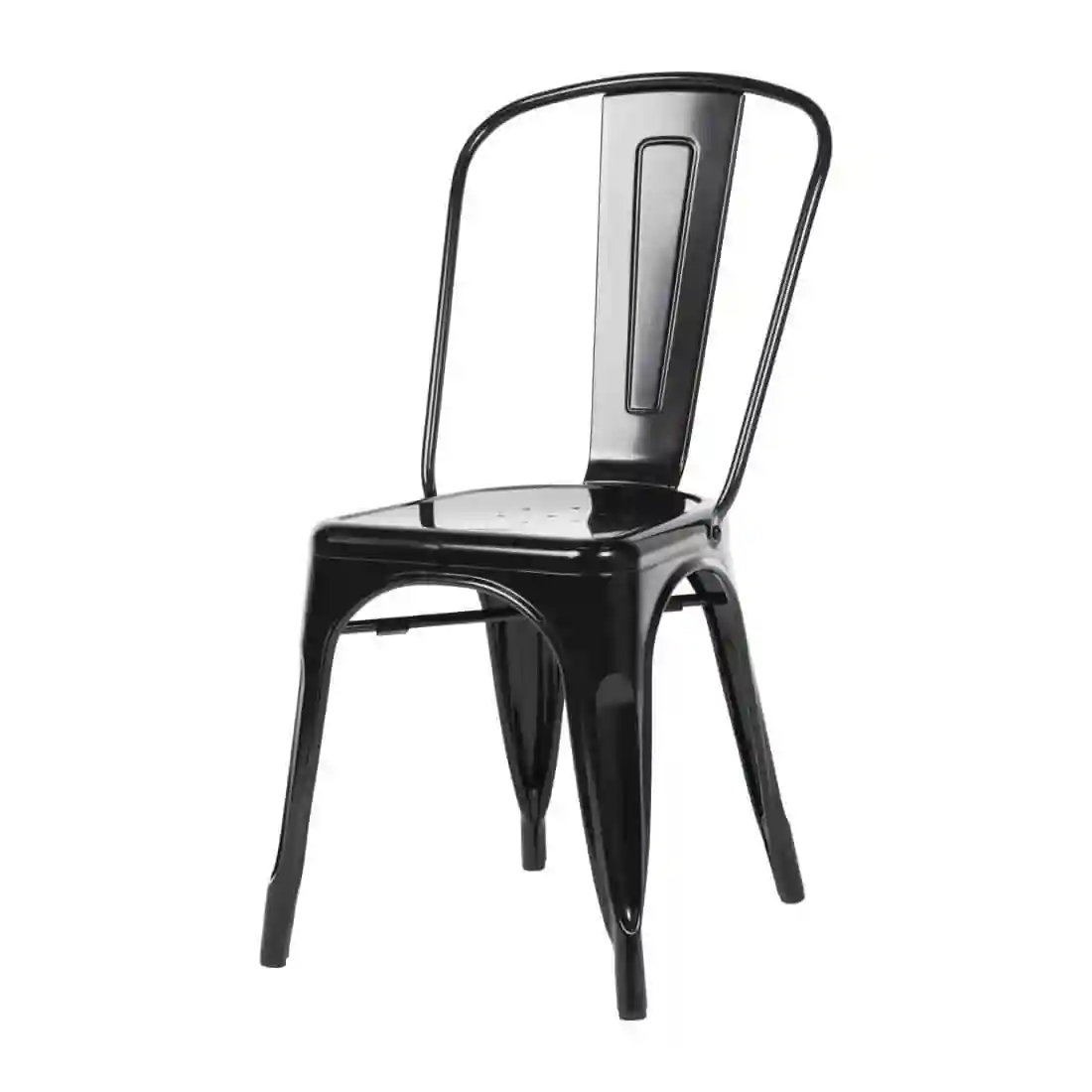 Bolero Bistro Steel Side Chairs Black (Pack of 4) - Image 11