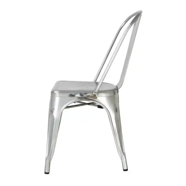 Bolero Bistro Galvanised Steel Side Chairs (Pack of 4) - Image 2