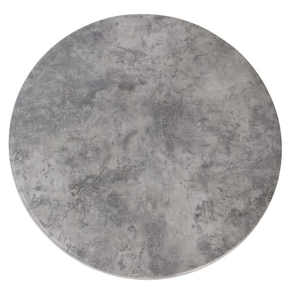 Werzalit Pre-Drilled Round Table Top Concrete 800mm - Image 2