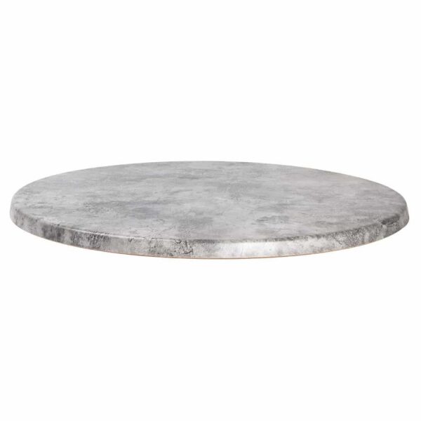Werzalit Pre-Drilled Round Table Top Concrete 800mm - Image 3
